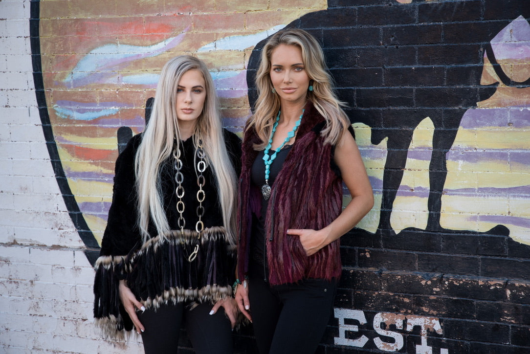 Fur Mid Lenght Poncho