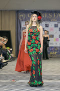 Floral Print Couture Dress