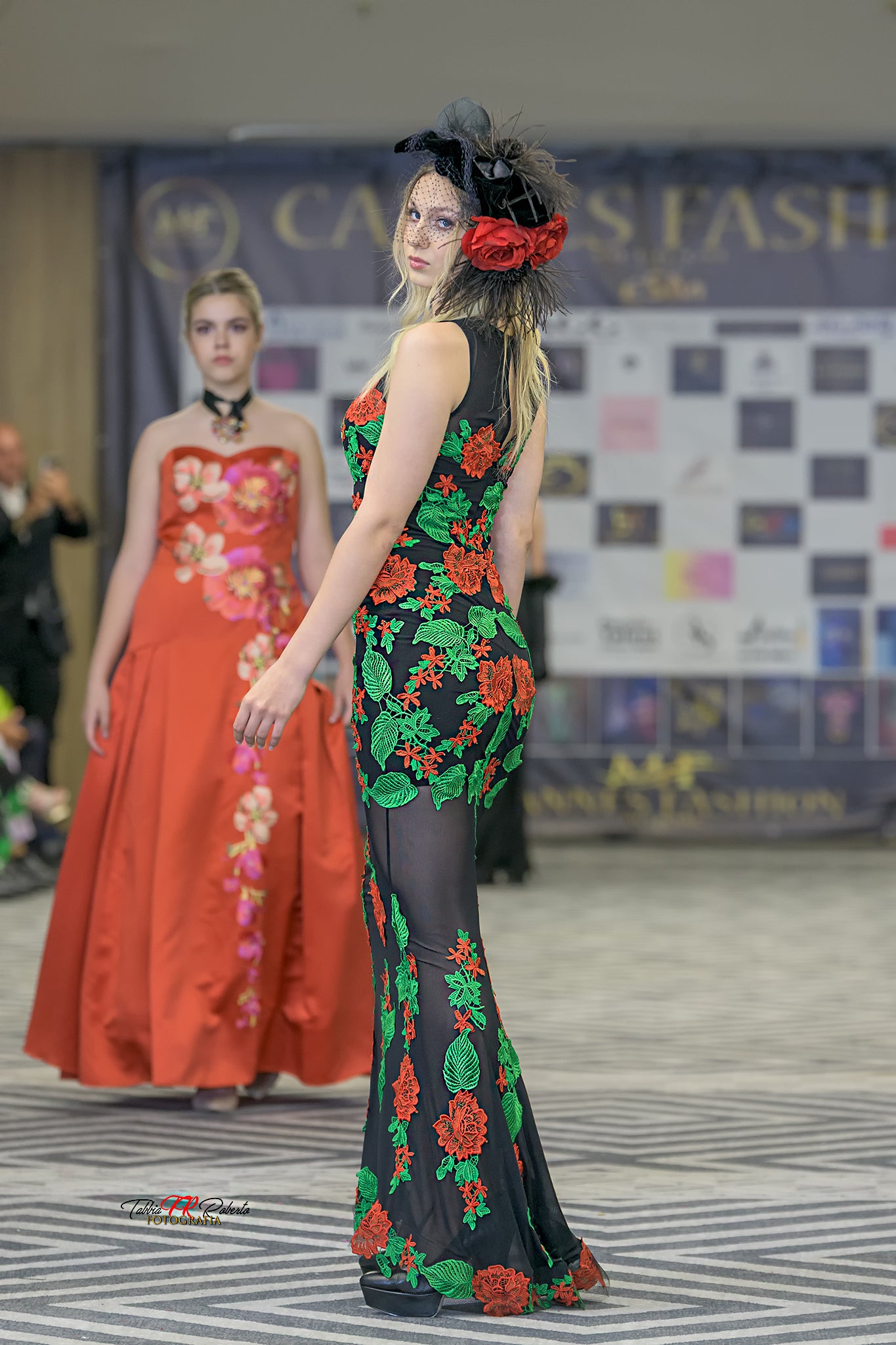 Floral Print Couture Dress