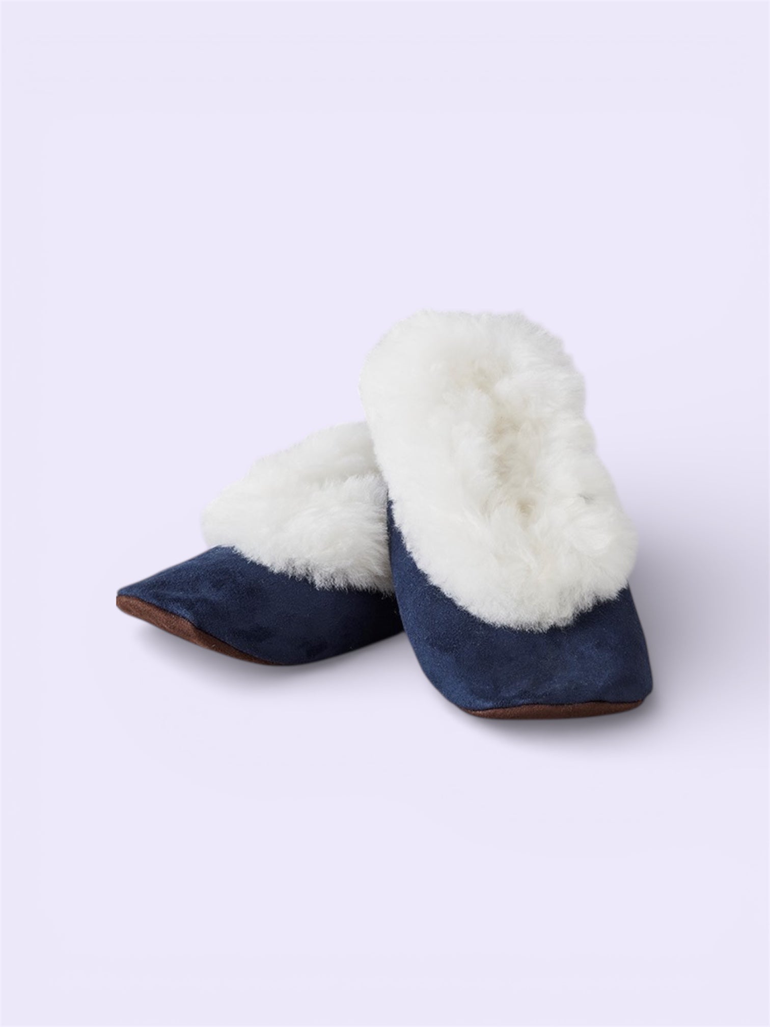 Alpaca Navy Slippers