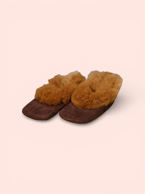 Alpaca Chocolate Slippers