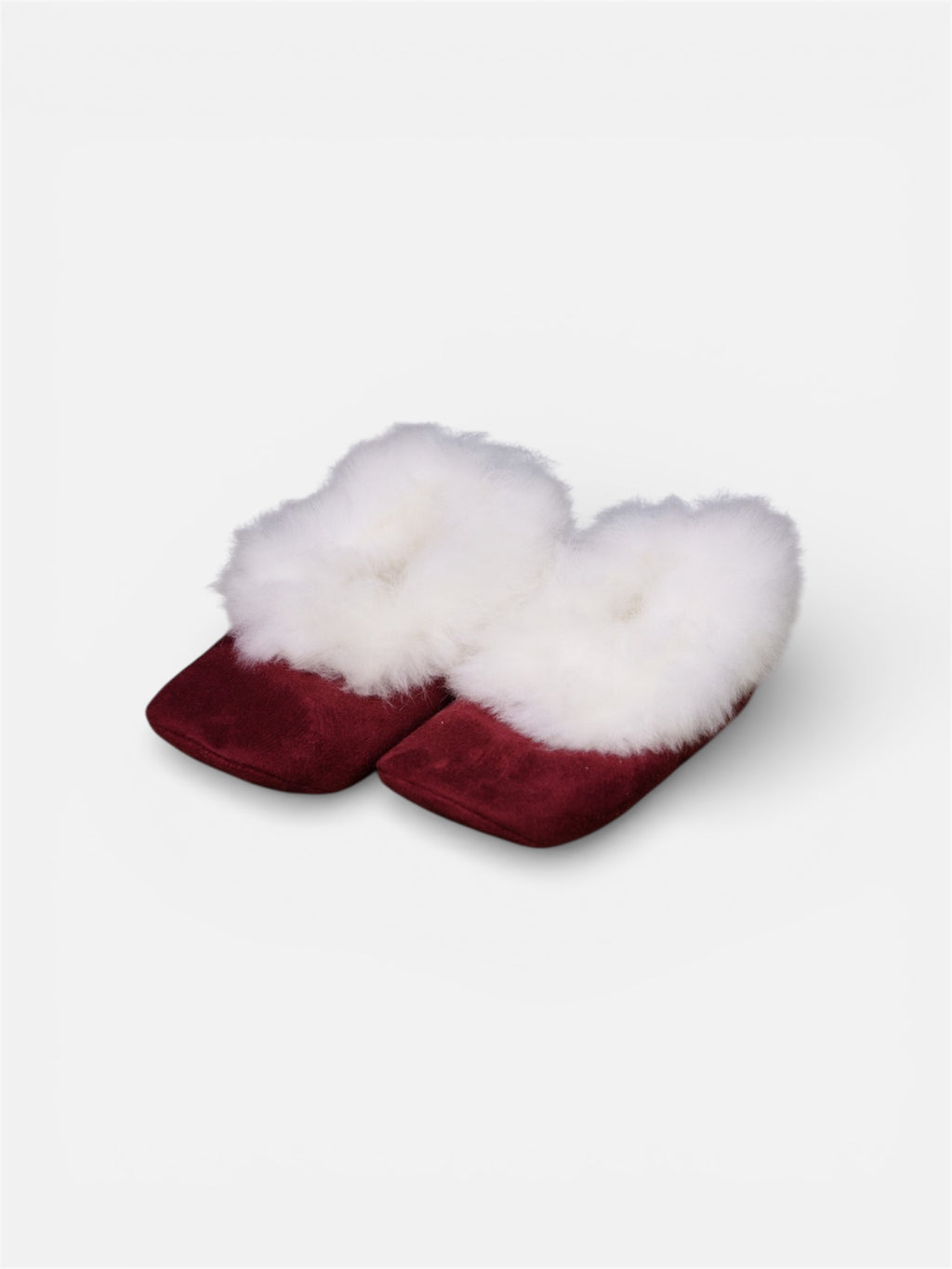 Alpaca Burgundy Slippers