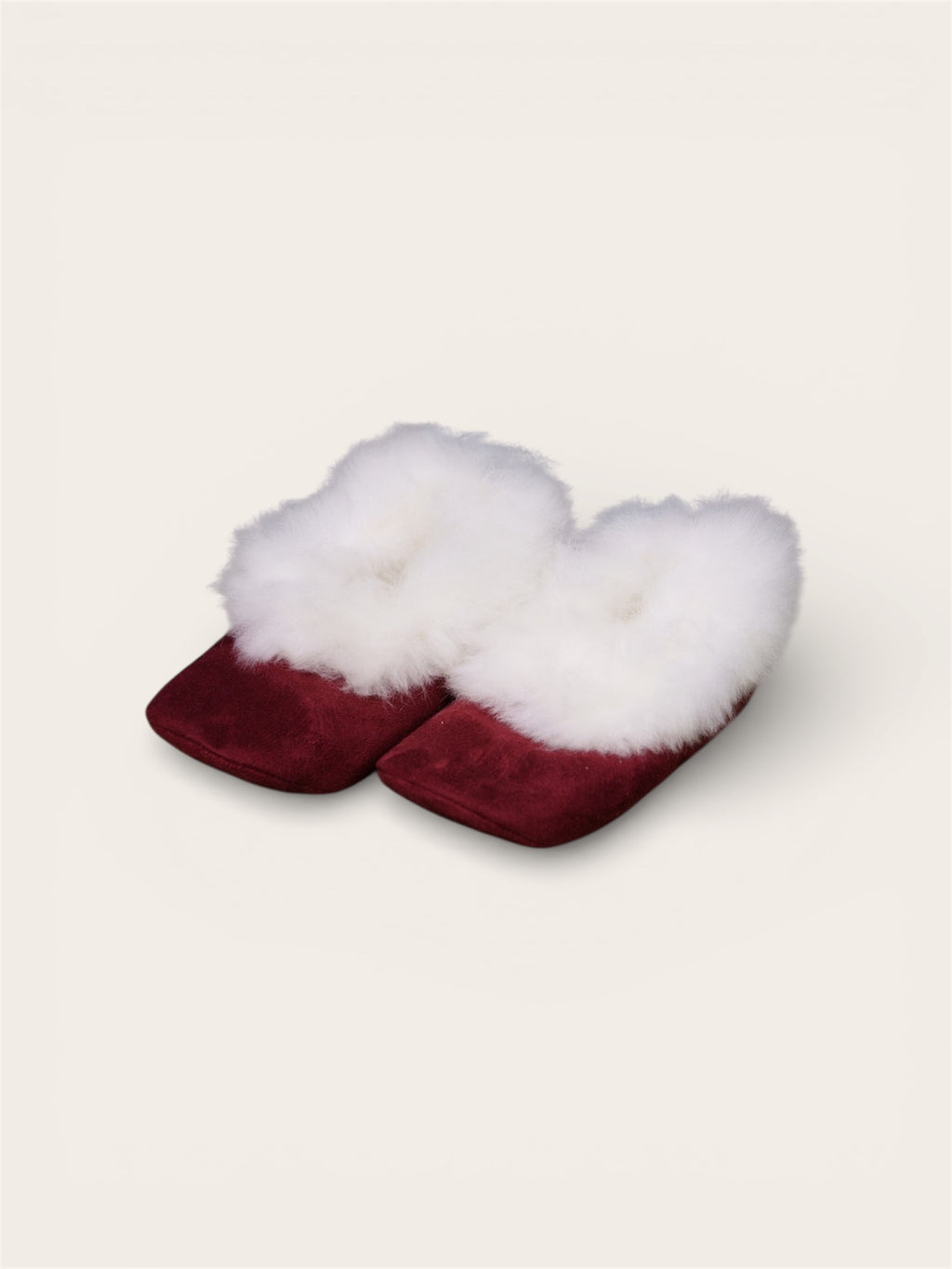 Alpaca Burgundy Slippers
