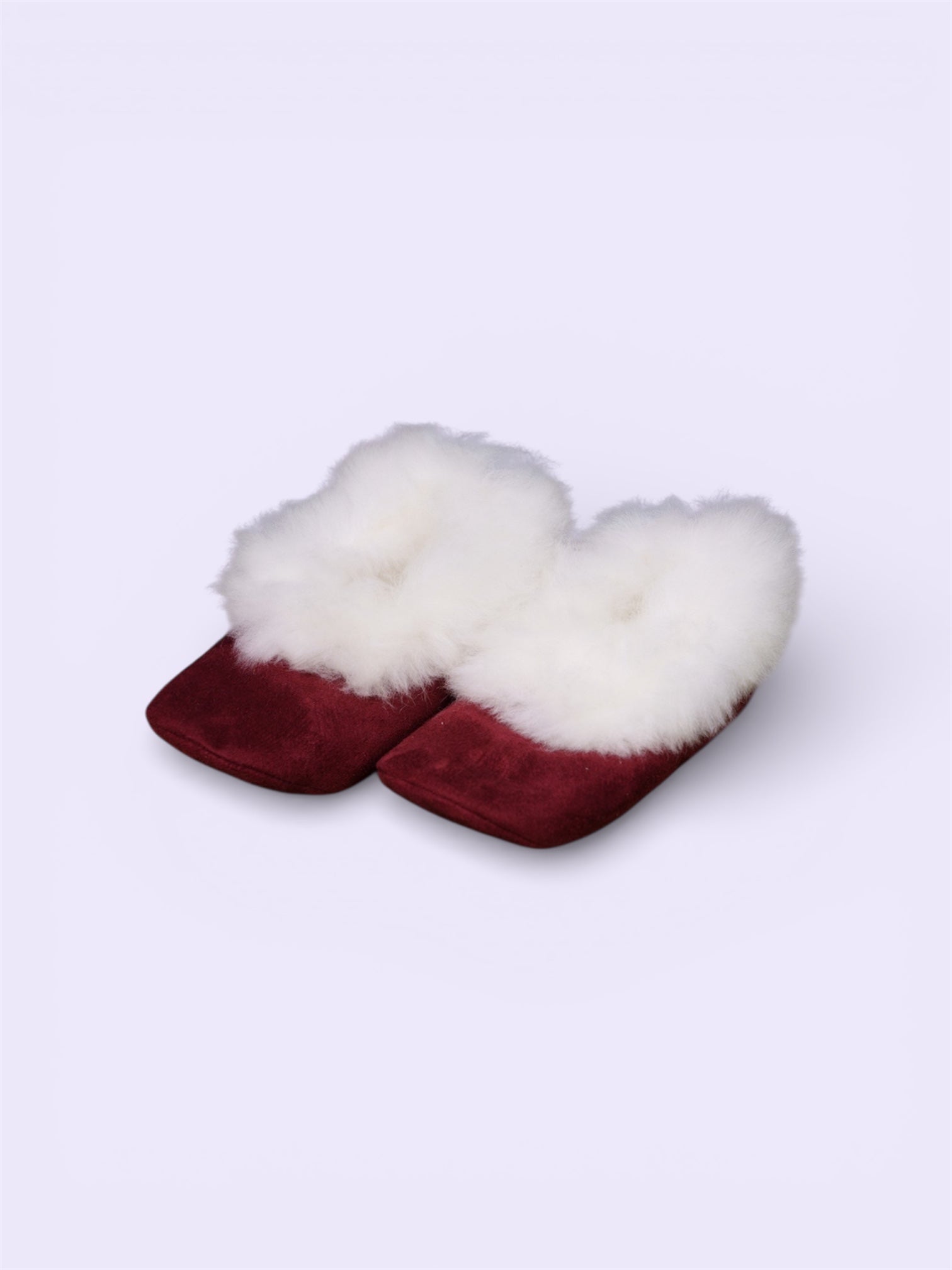 Alpaca Burgundy Slippers
