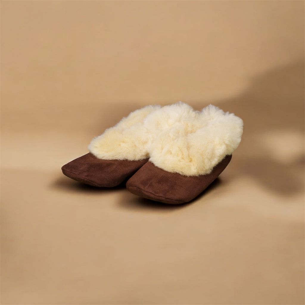 Alpaca Brown Slippers