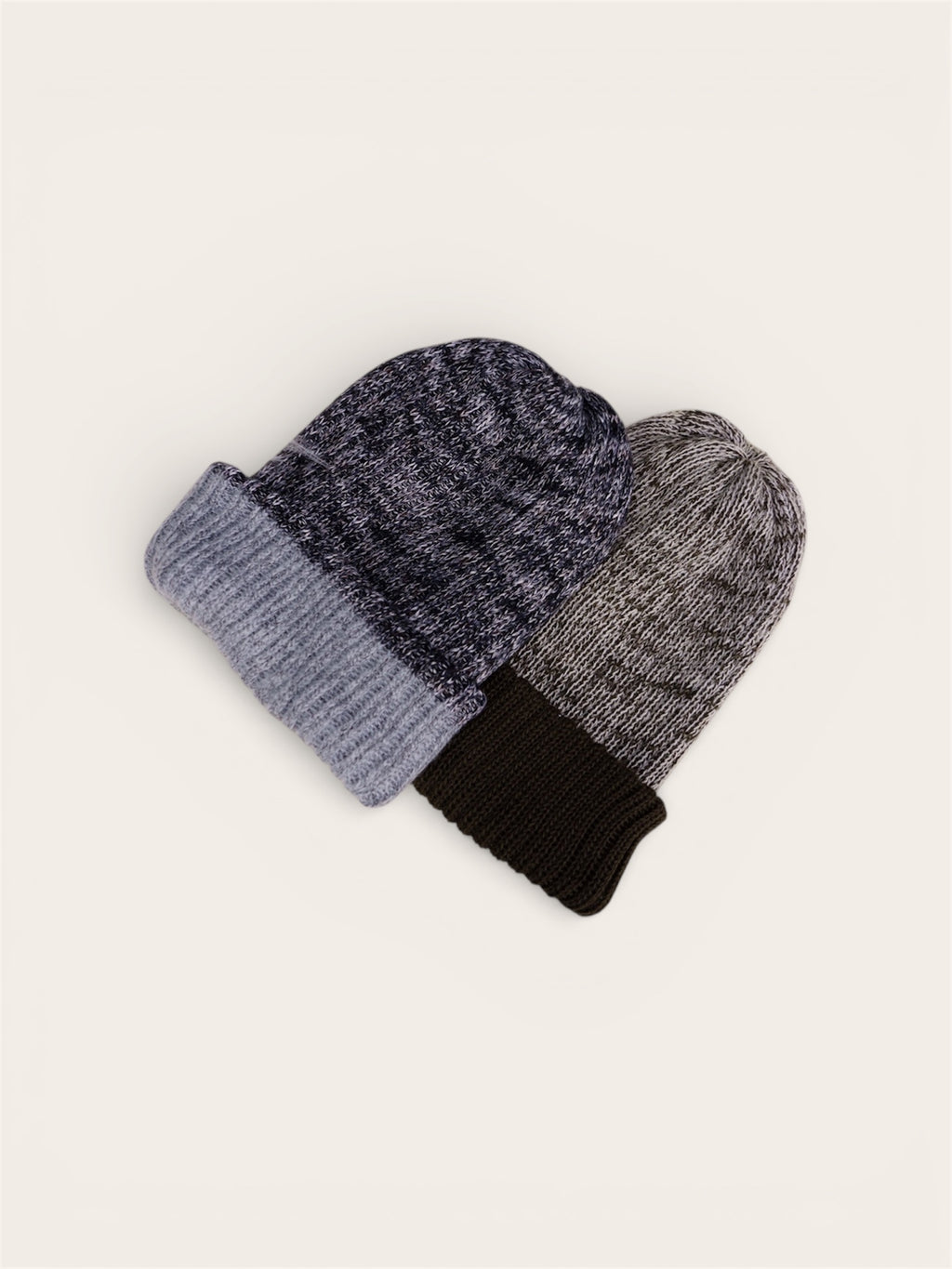 Black and Gray Alpaca Beanie