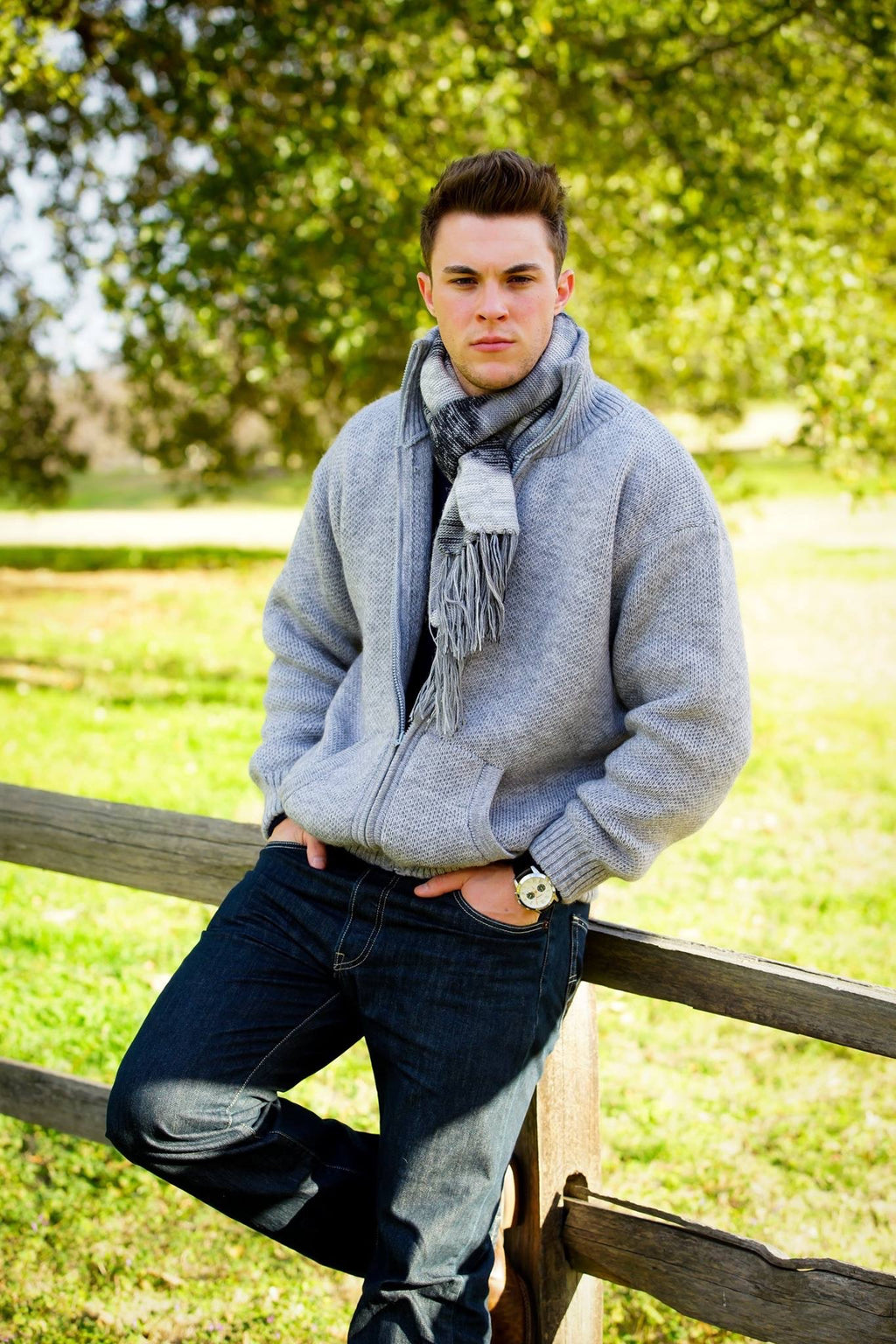 Alpaca Cardigan Textured Knit