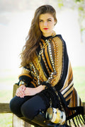 Alpaca Poncho Ethnic Pattern