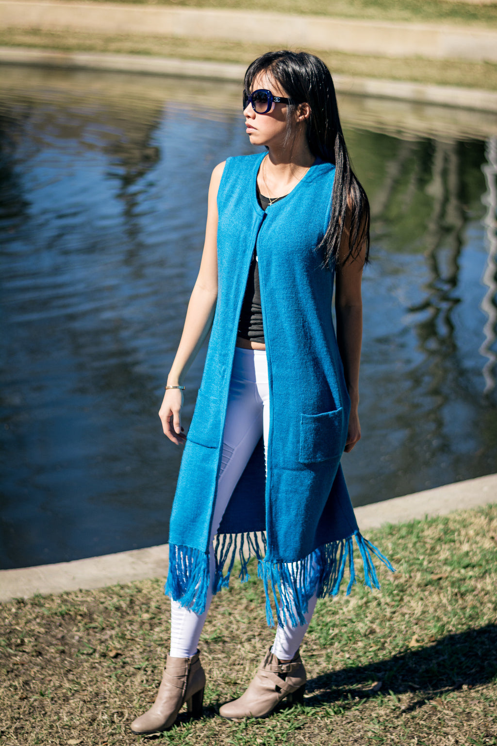 Alpaca Long Knit Vest
