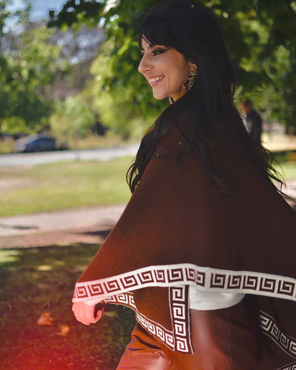 Alpaca Cape Ethnic Pattern